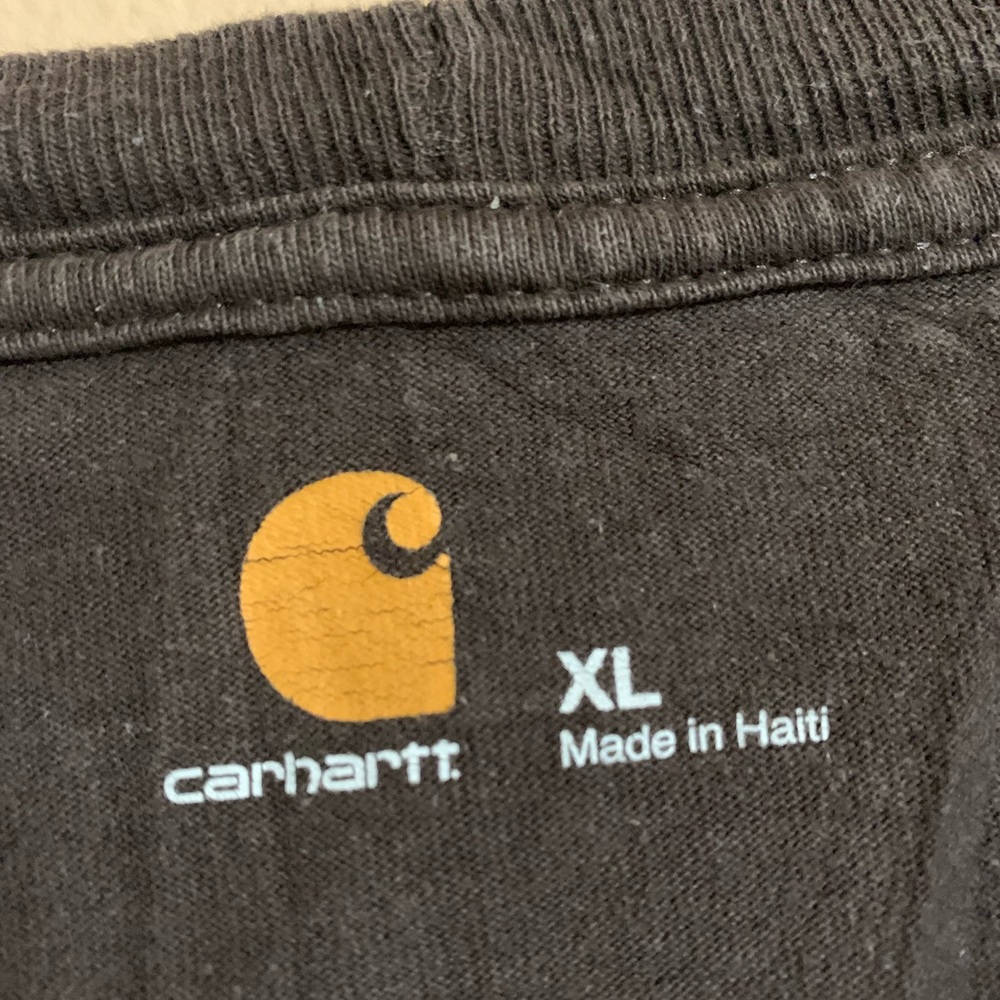Carhartt Loose Fit Heavyweight Pocket T Shirt NWT Mens XL Distressed Brown - Picture 3 of 4